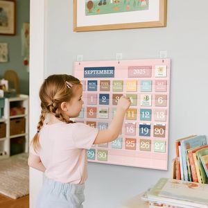 Calendario de bolsillo de poliéster para gestión del tiempo, diseño minimalista rectangular para la vuelta al cole - Product Image 4