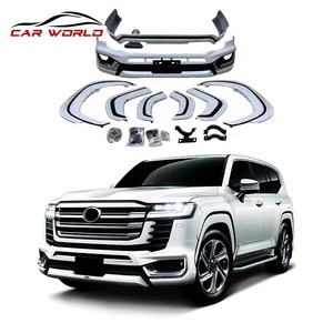 2021 for for Land Cruiser LC300 Body Kit Front & Rear Lip PP Bumper with Tow <b>Hook</b> Wheel Trim for LC300 Model <b>Car</b> - Product Image 4