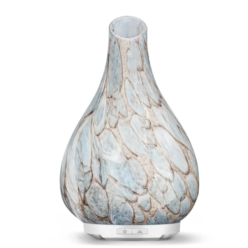 Luxury Art Glass Marble 100mL Blue Design Home Office Deco Humidificador de buena calidad Difusor de aroma de aceite esencial