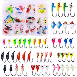 48 pièces/ensemble nouveau Type <span class=keywords><strong>de</strong></span> gros pêche d'<span class=keywords><strong>hiver</strong></span> petit leurre coloré goutte <span class=keywords><strong>de</strong></span> pluie rougeoyante glace gabarits tête ensemble dans une boîte <span class=keywords><strong>de</strong></span> matériel ensemble - Product Image 6