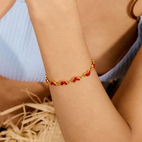 Bracelet de cheville réglable pour femme, motif fleur et papillon, avec breloque en cristal doré et pendentif en pierre précieuse facettée colorée