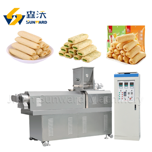 Máquina de fabricación de alimentos para bocadillos de relleno de núcleo de crema de mantequilla de Chocolate Froot Loops bolas de queso línea de procesamiento de plantas de aperitivos de maíz de grano - Product Image 1