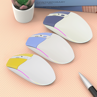 Mouse komputer portabel senyap Logo kustom, Mouse nirkabel kantor untuk Laptop Tablet komputer ergonomis