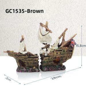 Único bajo el agua creativo antiguo acuario paisaje resina ornamento Camarón escondite jugar hogar pecera decoraciones - Product Image 6