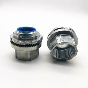 Connecteur de <span class=keywords><strong>conduit</strong></span> IMC <span class=keywords><strong>flexible</strong></span> <span class=keywords><strong>isolé</strong></span> en zinc moulé sous pression de 1/2 pouce, étanche à la pluie, avec filetage NPT, certifié ROSH ISO - Product Image 1
