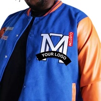 Vente en gros de veste VARSITY BOMBER de marque de mode personnalisée lâche de créateur pour extérieur veste Letterman de baseball universitaire grande taille pour hommes