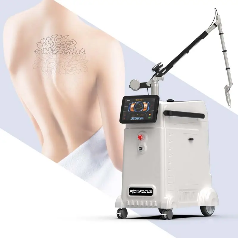 Best Pigmentation All Tattoo Treatment Machine 755Nm Pico Second Q Switched Nd Yag Laser 5 Tips