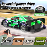 Voiture télécommandée à l'échelle 1/16 2,4 GHz avec lumières LED, batterie rechargeable, jouet de course RC pour adultes, garçons et filles