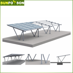 Structure d'abri de <span class=keywords><strong>voiture</strong></span> <span class=keywords><strong>solaire</strong></span> résidentiel en alliage d'aluminium Montage PV étanche pour abri de <span class=keywords><strong>voiture</strong></span> Abri de stationnement résistant à la corrosion - Product Image 2