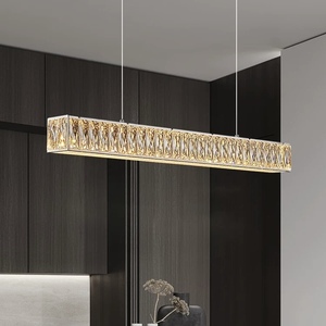 Candelabro de cristal moderno de diseñador para restaurantes, lámpara de mesa de mostrador de barra larga Simple elegante para comedor, luz colgante - Product Image 3