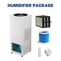 Humidificateur évaporatif électrique 8L avec purificateur d'air et hygromètre pour la maison, le bureau et l'hôtel