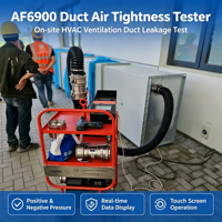 Testeur de fuites d'air à pression positive et négative pour conduits AF6900, machine de test d'étanchéité des conduits d'air AF6900, conduits HVAC