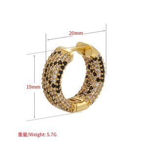 Custom produsen perhiasan mewah Zircon janji pernikahan pertunangan anting wanita anting Hoop - Product Image 3