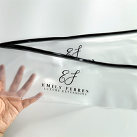 Perruque de luxe Pochette Ziplock Sac à fermeture éclair Logo personnalisé Extensions de cheveux Sacs d'emballage Mat Givré Poly Accessoires de cheveux Sacs en plastique