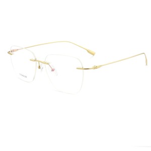 Monturas de Gafas Cuadradas Sin Montura de Titanio Puro 96612, Anti Luz Azul, Ultraligeras, Duraderas, Incluye Estuche para Gafas, Suministro Directo - Product Image 2