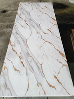 Panneau Mural Décoratif Moderne en PVC Brillant Charbon de Bambou pour Salon, Imitation Marbre UV, ou Placage Bois