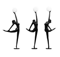 Lampe sur pied LED créative verticale en forme de sculpture humaine, design artistique postmoderne pour bureau, hall d'exposition