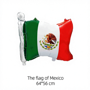 Accessoires de décoration pour fête sur le thème de Viva Mexico, ballons colorés auto-gonflables, drapeau en forme de taco, chapeau en forme de bolso, 5 ballons en feuille d'aluminium - Product Image 4