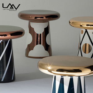 Creativity <strong>Design</strong> Living Room Hotel Cafe Furniture Coffee <strong>Side</strong> Table Modern Ceramics Checkered <strong>Pattern</strong> Coffee Table - Product Image 5