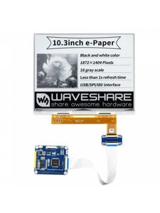 Topi Display e-paper e-ink 10.3 inci untuk Raspberry <span class=keywords><strong>Pi</strong></span>, 1872x1404, hitam/putih, 16 timbangan abu-abu, USB / SPI / I80 - Product Image 3