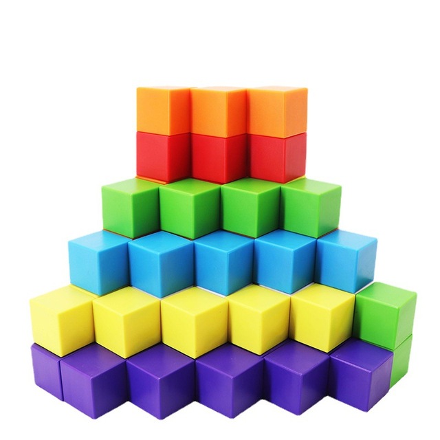 Small Unisex 3D Magnetic DIY Plastic Cube Toy Building Block Sets for Student Teaching Aids