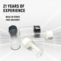 Flacon vide personnalisé en verre pour huiles essentielles, portable, transparent, anti-fuite, avec compte-gouttes en verre, disponible en tailles 5ml et 1ml