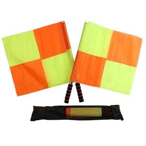 Juegos de fútbol mundial Árbitro Bandera Fútbol Linesman Banderas laterales Poliéster Algodón Árbitro Patrulla Bandera de señal - Product Image 2