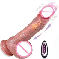 USB-Fernbedienung Großhandel Big Realistic Thrust ing Dildo Vibrator für Frauen mit Saugnapf