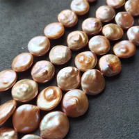 Prix d'usine 10mm haute brillance baroque épais bouton perle d'eau douce naturelle en forme de pièce de monnaie perles amples gemmes perle bricolage artisanat