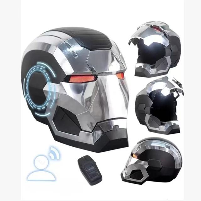 Marvel War Machine Helmet Auto-Opening/Closing Touch & Voice-Controlled Metal Mask Adult Collectible Toy