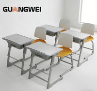 Chaise et bureau réglables Guangwei modernes, écologiques et durables pour salles de classe de lycées et universités