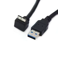 Kabel Pengisian Cepat USB 2.0 a ke C Sudut Kanan 1M dengan Selubung PVC, Kabel Sinkronisasi Data untuk Ponsel, Laptop, Mobil