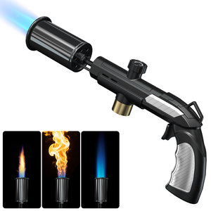 Lance-flammes vintage rechargeable en acier inoxydable et alliage de zinc, torche à propane d'extérieur, <span class=keywords><strong>chalumeau</strong></span> de barbecue - Product Image 1