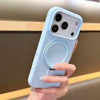 Coque de téléphone antichoc en silicone TPU avec anneau magnétique et béquille pour iPhone 17 Pro Max 16 15