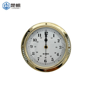 Reloj de pared de cuarzo Chufan, caja de latón, esfera analógica, estilo vintage para barco, yate, decoración del hogar - Product Image 1