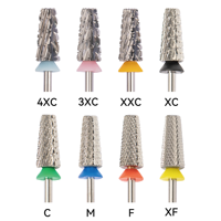 Nail Art Tools Foret en carbure de tungstène 4XC Cuticule Dents croisées Logo personnalisé Haute qualité Nail Art Fine Nail Drill Bit