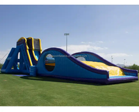 NOUVEAU Free Fall Crazy Drop Kick Large Roller Coaster Launch Slides pantoufles Gonflables Dropkick Water Slide pour Adulte