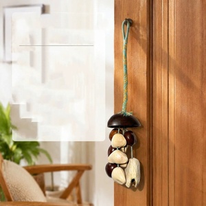 Campanas de Viento de Frutas Secas Naturales al por Mayor, Sonajeros de Mano, Decoración de Pared de Cuerda Tejida a Mano, Accesorios Artesanales Boho para Campanas de Viento - Product Image 2