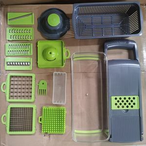 Cortador de verduras <span class=keywords><strong>profesional</strong></span> de acero inoxidable, cortador de cebolla multifunción con contenedor - Product Image 4