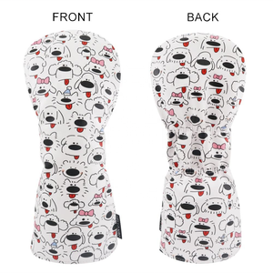 Housse de tête de club de golf (driver, putter, blade, mallet, Zero Torque) avec motif animalier chien en stock - Product Image 3