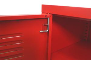 Metal TV <b>Stand</b> Cabinet Metal Colorful TV Storage 2 <b>Door</b> Red Cabinet Modern for Home Use Living Room Use - Product Image 5