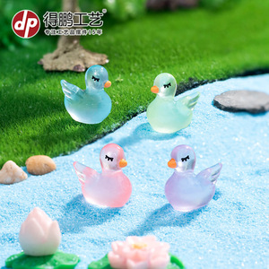ตุ๊กตาเป็ดการ์ตูนขนาดเล็กเรซิ่นหลากสีตกแต่งโต๊ะสำหรับห้องนั่งเล่น - Product Image 4
