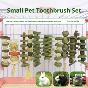 Juguetes para masticar mascotas, respetuosos con el medio ambiente, pinchos de hierba de bambú dulce de madera de manzana para Chinchilla, conejillo de indias, ardilla, conejo y hámster - Product Image 2