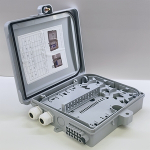 2 in 12 Out Waterproof Optical Connector Fiber Distribution <b>Box</b> IP65 12-Port Fiber <b>Box</b> for 12F SC Pigtails & Adapters - Product Image 3