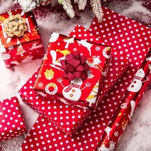 Reversible Christmas <b>Wrapping</b> <b>Paper</b> Red Santa Deer Design Metallic Foil 17 Inch X 33 Feet Eco-Friendly Packaging <b>Paper</b> - Product Image 2