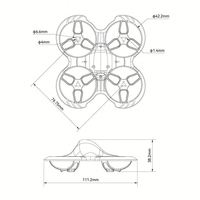 BETAFPV Cetus Pro Châssis de drone FPV brushless en plastique de remplacement 9,39g pour kit FPV