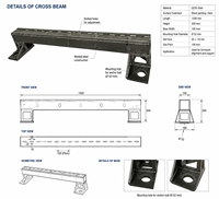 Poutre transversale en acier de grande taille et haute résistance |   Structure soudée extra-large usinée par CNC pour équipements minières et de construction OEM