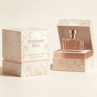 Boîte cadeau carrée magnétique personnalisée avec logo fournisseur Or, emballage rigide en papier pour parfum 50ml 100ml