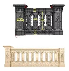 2024 novo design moldado em plástico decorativo para balaústre de concreto para venda