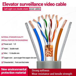 Плоский экранированный кабель для лифта traveling Cat6 для камеры видеонаблюдения - Product Image 4